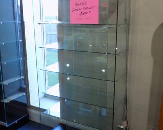 Glass display cabinets. Have a total of 3 