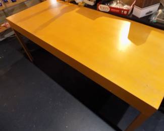 Tall table from Marshall Fields store. Purchased when local store closed. 6 feet long; 30 inches wide; 34 inches tall. Have 5 total