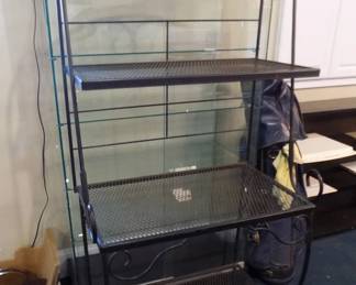 Black metal bakers rack