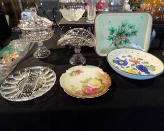 EAPG Glass; decorative trays