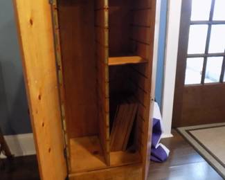 Solid wood cabinet with many shelves