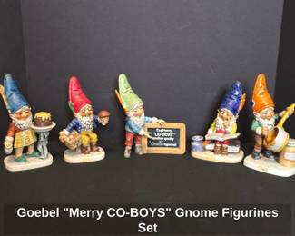 Goebel Merry COBOYS Gnome Figurines Set