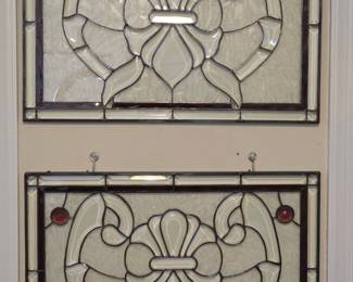 Pair of Vintage Stained Glass Panels