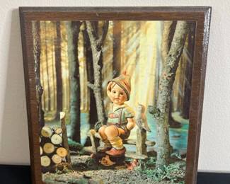 Goebel Hummel Little Gardener Figurine in Shadow Box Frame