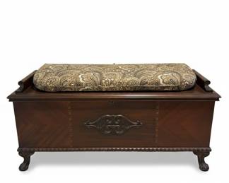 Vintage Lane Art Deco Jacobean Style Cedar Hope Chest