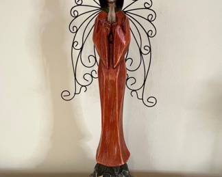 Wooden Angel Figurine with Wire Wings  Southern Living at Home
