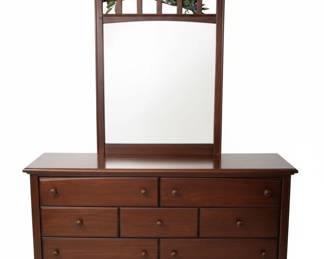 American Drew Solid Cherry Wood Dresser with Mirror