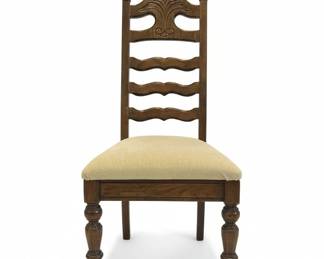 Vintage French Louis XIII Style Walnut Dining Chair