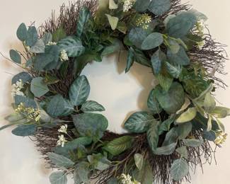 Artificial Eucalyptus and Mixed Greenery Wreath