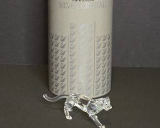 Swarovski Panther Silver Crystal Figurine