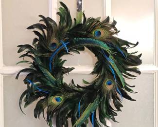 Peacock Feather Wreath