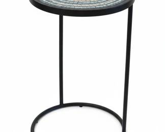 Neille Olson Mosaics Opal Glass Mosaic Side Table