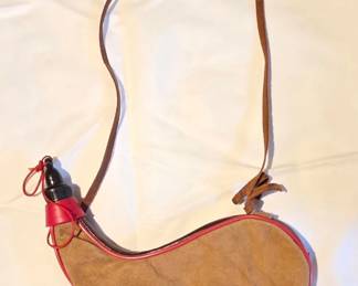 Vintage Spanish Leather Bota Bag or Wine Skin