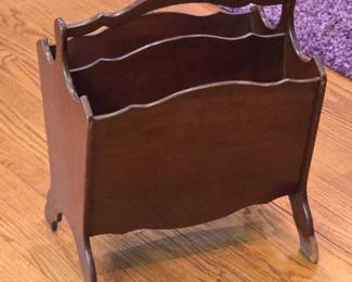 Vintage Butler Style Magazine Rack