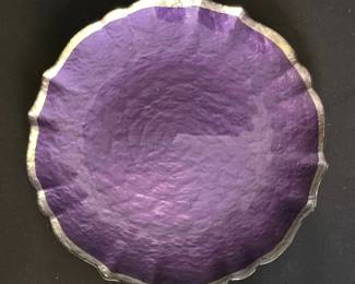 Viva Terra Petri Purple Swirl Decorative Plate