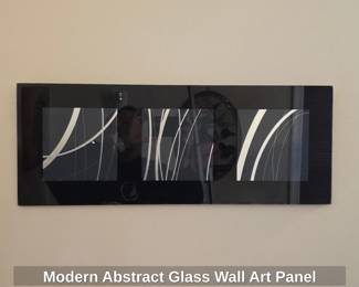 Modern Abstract Glass Wall Art Panel
