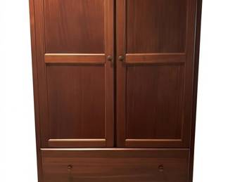 Grain Wood Furniture Shaker Cherry Wood Armoire with Drawers