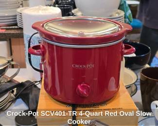 CrockPot SCVTR Quart Red Oval Slow Cooker