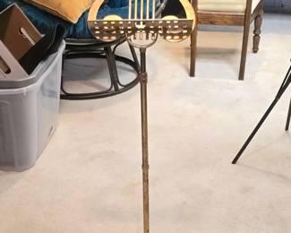 Vintage Brass Lyre Harp Music Stand