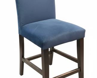 Blue Upholstered Counter Stool
