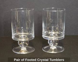 Pair of Footed Crystal Tumblers