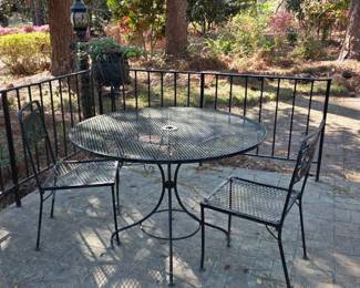 Wrought iron patio table & chairs