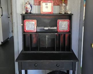 Black secretary desk
