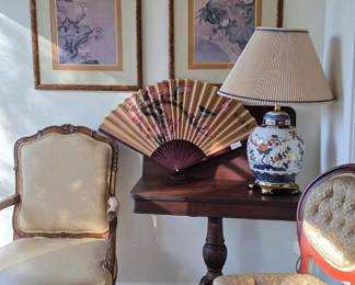 Japanese Framed Art & 19th Century Furniture