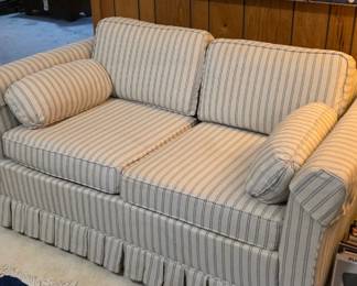 Striped loveseat