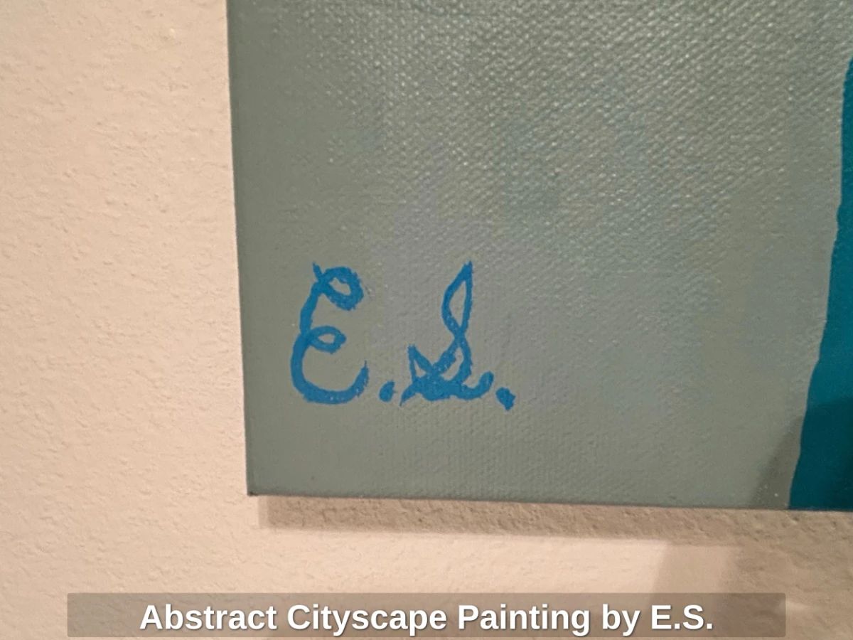 Abstract Cityscape Painting by E.S. second image
