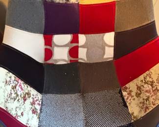 Patchwork Accent Chair with Tapered Wooden Legs second image