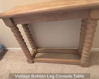 Vintage Bobbin Leg Console Table second image