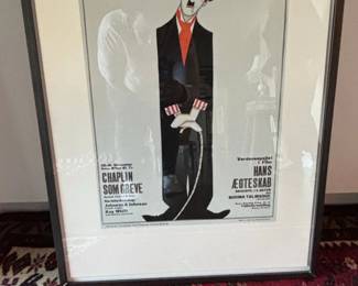 Charlie Chaplin Chaplin som Greve Chaplin as Count Danish Cinema Variete Poster by Sven Brasch