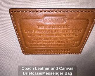 Coach Leather and Canvas Briefcase or Messenger Bag third image