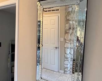 Venetian Etched Glass Mirror