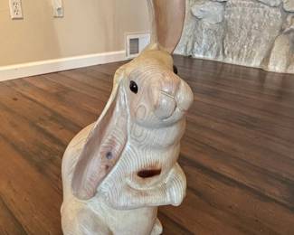 Leo Koppy Carved Wooden Bunny Figurine
