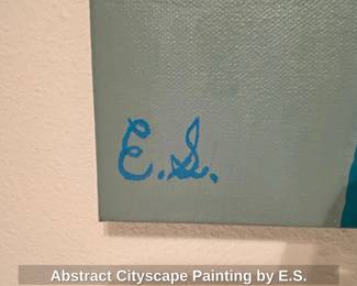 Abstract Cityscape Painting by E.S. second image