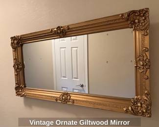 Vintage Ornate Giltwood Mirror