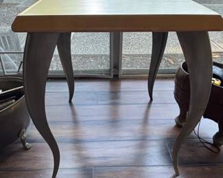 MidCentury Modern Side Table with Scrolled Legs