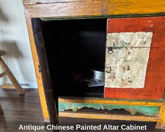 Antique Chinese Painted Altar Cabinet second image