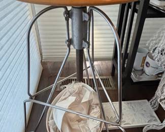 Vintage Toledo Style Industrial Stool