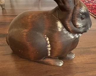 Vintage Wooden Rabbit Figurine