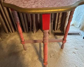 Hand Painted Whimsical Half Moon Console Table