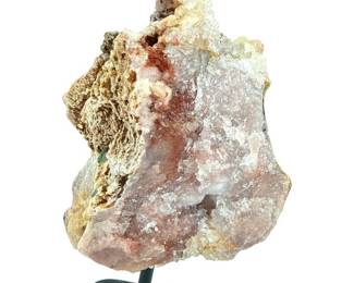 Pink Amethyst Geode with Rose Druzy x Stand - 9" Tall w/ Display
