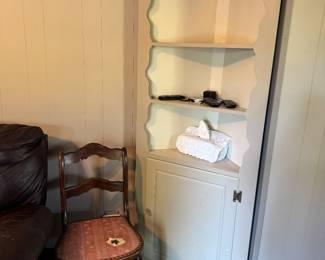 Corner Cabinet & antique chair