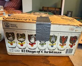 12 days of Christmas glasses
