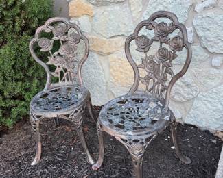 Iron garden chairs