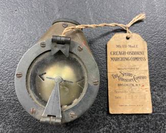 1919 MARCHING COMPASS WITH ORIGINAL CARDSTOCK TAG