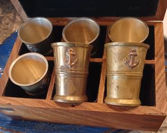 Brass Nautical Shot glasses