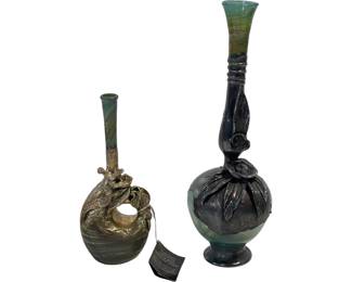 Silver Overlay Vases